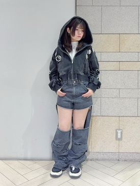 「クロップド丈」｜Renaさん（レディース・152cm）の秋コーディネート