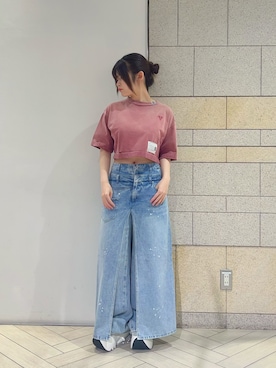 「アイテム（デニムパンツ）」を使った、Renaさん（レディース・152cm）の夏コーディネート