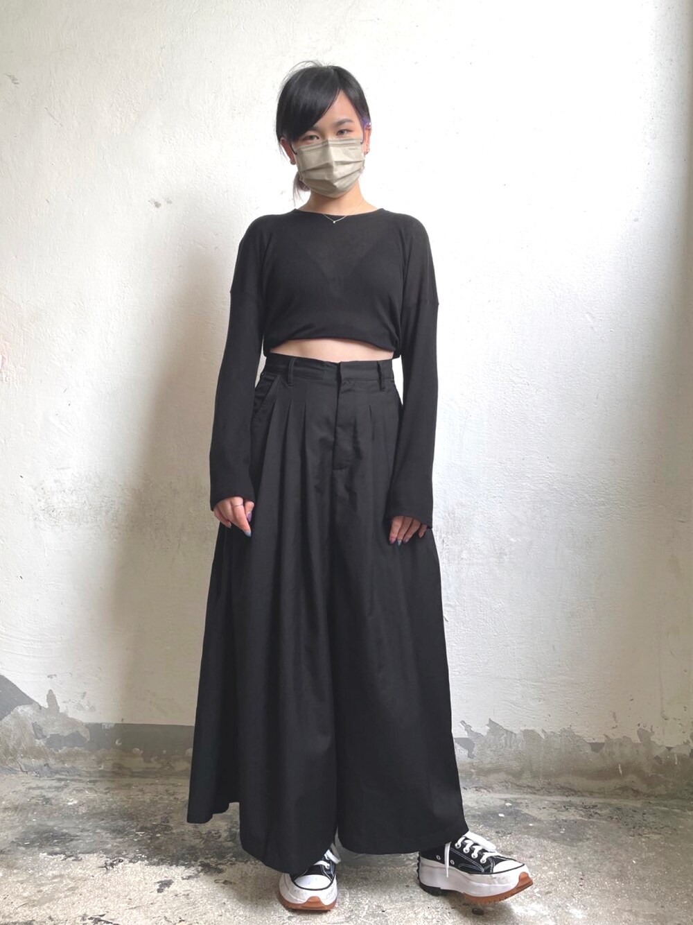 「UNIQLOのアイテム（ブラジャー、ブラック系）」を使った、Ruby さん（レディース・153cm）の夏コーディネートの1枚目の写真