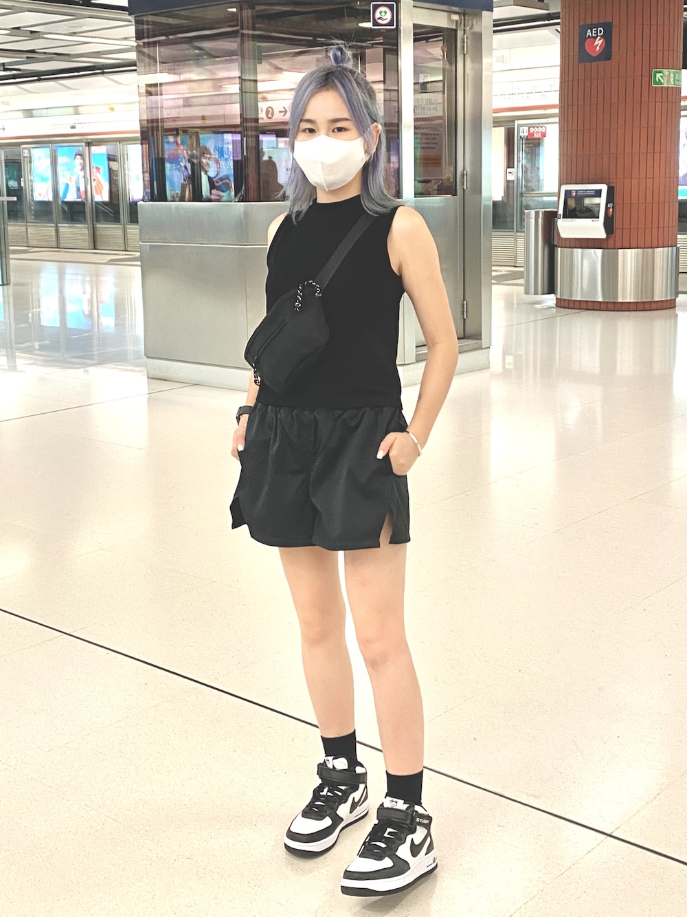 「Kiki.coのアイテム（トップス、ブラック系）」を使った、Ruby さん（レディース・153cm）の夏コーディネートの1枚目の写真