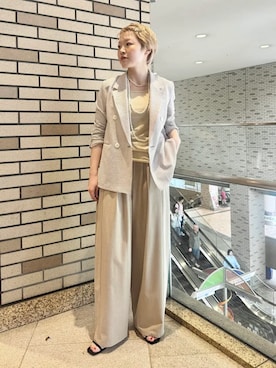 「SHIPS（シップス）のアイテム（パンツ）」を使った、西平さん（レディース・160cm）の春コーディネート