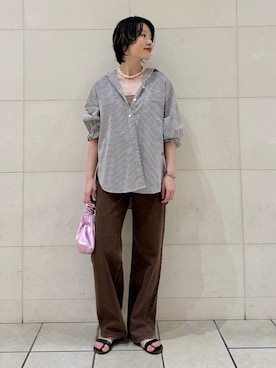 「SHIPS（シップス）のアイテム」を使った、西平さん（レディース・160cm）の夏コーディネート