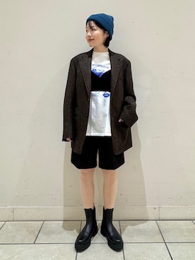 「アイテム（ブーツ）」を使った、西平さん（レディース・160cm）の冬コーディネート