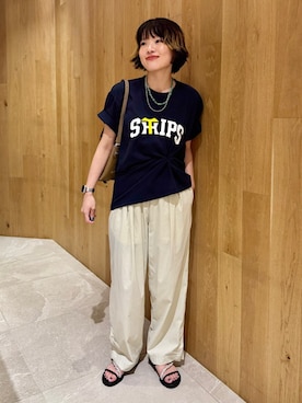 「アイテム（ラッシュガード）」を使った、西平さん（レディース・160cm）の夏コーディネート