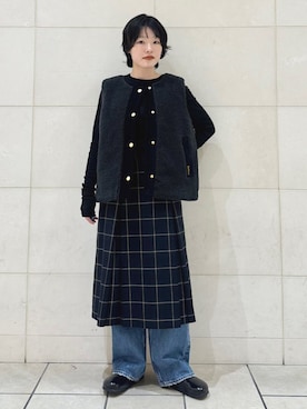 「upperhights（アッパーハイツ）のアイテム」を使った、西平さん（レディース・160cm）の秋コーディネート