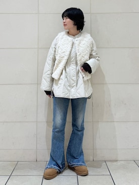 「UGG（アグ）のアイテム（ブーツ）」を使った、西平さん（レディース・160cm）の秋コーディネート