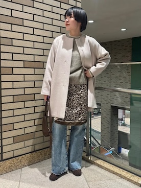 「シップス」｜西平さん（レディース・160cm）の冬コーディネート