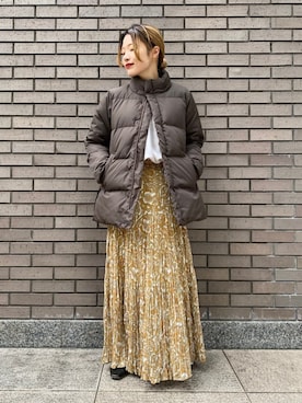 「SHIPS for women」｜「アイテム（ダウンジャケット/コート）」を使った、西平さん（レディース・160cm）の冬コーディネート