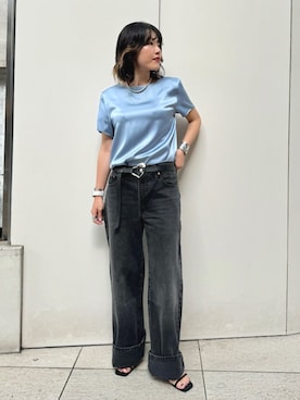 「アイテム（ベルト）」を使った、西平さん（レディース・160cm）の秋コーディネート
