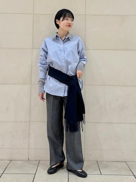 「アイテム（ブローチ/コサージュ）」を使った、西平さん（レディース・160cm）の秋コーディネート