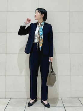 「アイテム（パンプス）」を使った、西平さん（レディース・160cm）の冬コーディネート
