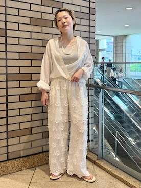 「SHIPS（シップス）のアイテム」を使った、西平さん（レディース・160cm）の夏コーディネート