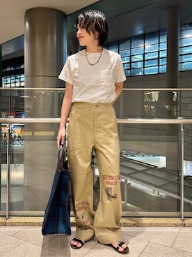 「A VACATION（アヴァケーション）のアイテム」を使った、西平さん（レディース・160cm）の秋コーディネート