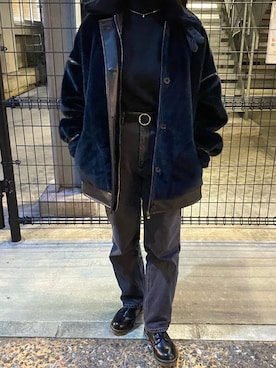 「ブルゾンジャケット」｜クリアさん（レディース・156cm）の冬コーディネート