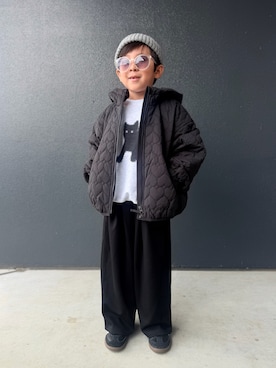 「アイテム（トップス）」を使った、muguさん（キッズ・110cm）の秋コーディネート