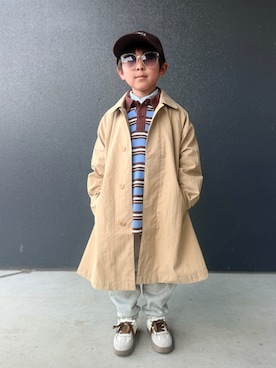 「pairmanon（ペアマノン）のアイテム」を使った、muguさん（キッズ・110cm）の春コーディネート