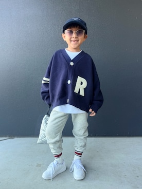 「アイテム（バッグ）」を使った、muguさん（キッズ・110cm）の秋コーディネート