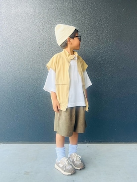 「アイテム（パンツ）」を使った、muguさん（キッズ・110cm）の夏コーディネート