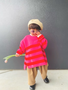 「本気のパー子」｜muguさん（キッズ・90cm）の冬コーディネート