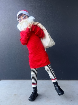 「アイテム（レギンス/スパッツ）」を使った、muguさん（キッズ・110cm）の冬コーディネート