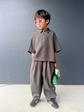 「アイテム（バッグ）」を使った、muguさん（キッズ・110cm）の秋コーディネート