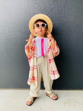 「アイテム（サングラス）」を使った、muguさん（キッズ・90cm）の夏コーディネート