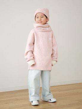 「アイテム（ニット/セーター）」を使った、muguさん（キッズ・110cm）の秋コーディネート