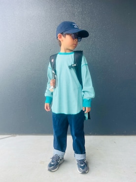 「アイテム（トップス）」を使った、muguさん（キッズ・110cm）の夏コーディネート