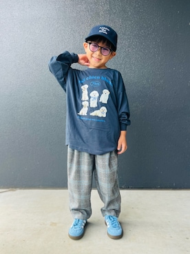 「adidas Originals（アディダスオリジナルス）のアイテム」を使った、muguさん（キッズ・110cm）の秋コーディネート