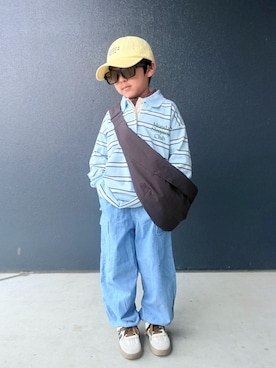 「pairmanon（ペアマノン）のアイテム」を使った、muguさん（キッズ・110cm）の春コーディネート