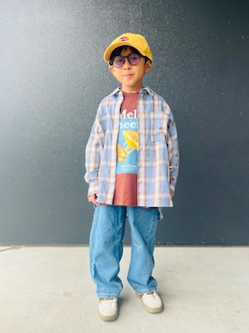 「アイテム（パンツ）」を使った、muguさん（キッズ・110cm）の秋コーディネート