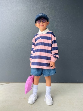 「アイテム（バッグ）」を使った、muguさん（キッズ・110cm）の秋コーディネート
