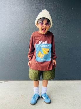 「アイテム（パンツ）」を使った、muguさん（キッズ・110cm）の秋コーディネート
