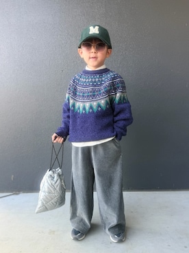 「こども ビームス（コドモビームス）のアイテム」を使った、muguさん（キッズ・110cm）の冬コーディネート