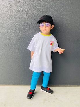 「ごきげんウィーク」｜「アイテム（タンクトップ）」を使った、muguさん（キッズ・90cm）の春コーディネート