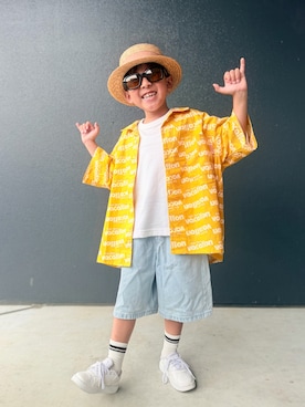 「Reebok(リーボック)のアイテム」を使った、muguさん(キッズ・110cm)の夏コーディネート