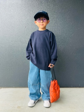 「CITEN（シテン）の＜CITEN＞パデッド キンチャク ショルダー（ショルダーバッグ）」を使った、muguさん（キッズ・110cm）の秋コーディネート