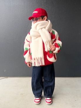 「ZARA KIDSのアイテム」を使った、muguさん（キッズ・110cm）の冬コーディネート