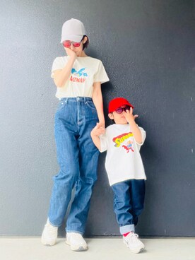 「YANUK（ヤヌーク）のアイテム」を使った、muguさん（キッズ・90cm）の春コーディネート