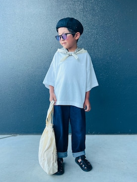 「アイテム（サンダル）」を使った、muguさん（キッズ・110cm）の夏コーディネート