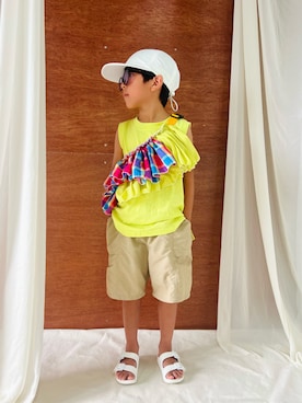 「アイテム（シューズ）」を使った、muguさん（キッズ・110cm）の夏コーディネート