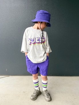 「ZARA KIDSのアイテム」を使った、muguさん（キッズ・110cm）の春コーディネート