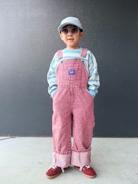 「アイテム（オールインワン・サロペット）」を使った、muguさん（キッズ・110cm）の秋コーディネート