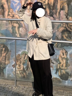 「VINTAGE（ヴィンテージ）のアイテム（その他アウター）」を使った、まろにさん（レディース・158cm）の春コーディネート