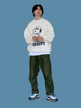 「アイテム（スウェット）」を使った、shoki1997rさん（メンズ・167cm）の秋コーディネート