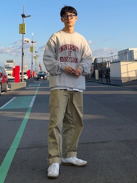 「Right-on（ライトオン）のアイテム（スウェット）」を使った、shoki1997rさん（メンズ・167cm）の冬コーディネート