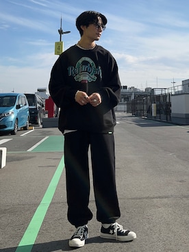 「BACK NUMBER（バックナンバー）のアイテム（スウェット）」を使った、shoki1997rさん（メンズ・167cm）の冬コーディネート