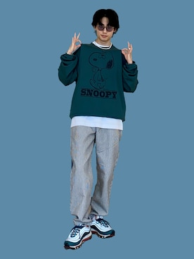 「アイテム（スウェット）」を使った、shoki1997rさん（メンズ・167cm）の秋コーディネート