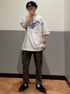 「BEN DAVIS（ベンデイビス）のアイテム（パンツ）」を使った、shoki1997rさん（メンズ・167cm）の春コーディネート