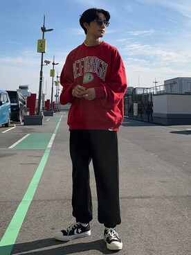「BACK NUMBER（バックナンバー）のアイテム（スウェット）」を使った、shoki1997rさん（メンズ・167cm）の冬コーディネート